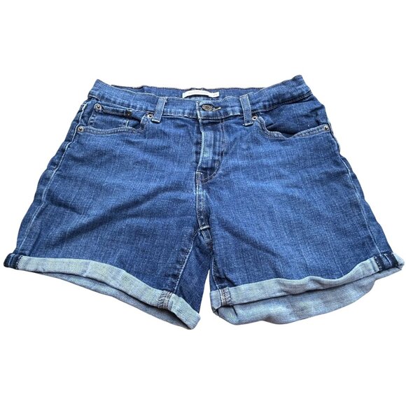 Levis Womens Mid Length Denim Shorts Size 29 - Picture 1 of 9